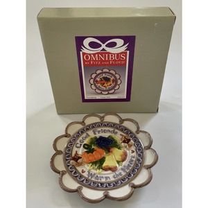 Omnibus by‎ Fitz and Floyd Thanksgiving Canape Plate 2050/452 Harvest Fall Decor